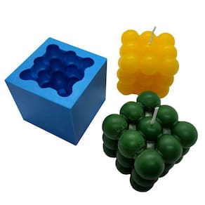 Kit 3 Conjuntos Molde De Silicone De Vela Bolinha Grande