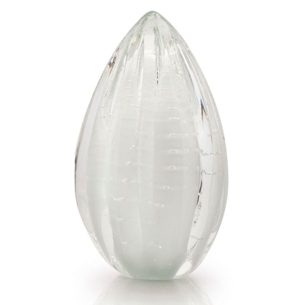 Vaso Pinha Em Cristal Murano Branco  São Marcos