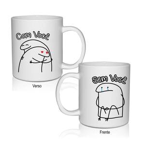 Caneca 300 Ml Policarbonato Branca Namorados Flork