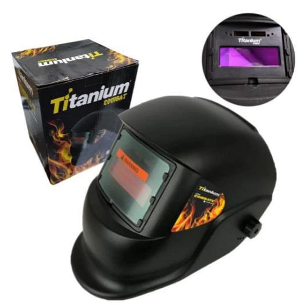 Máscara De Solda Automática Fixa Ton 11 Combat Titanium