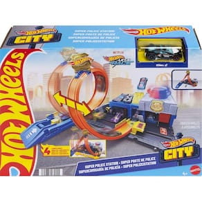 Jbm71 Hot Wheels City Pista Super Delegacia De Policia