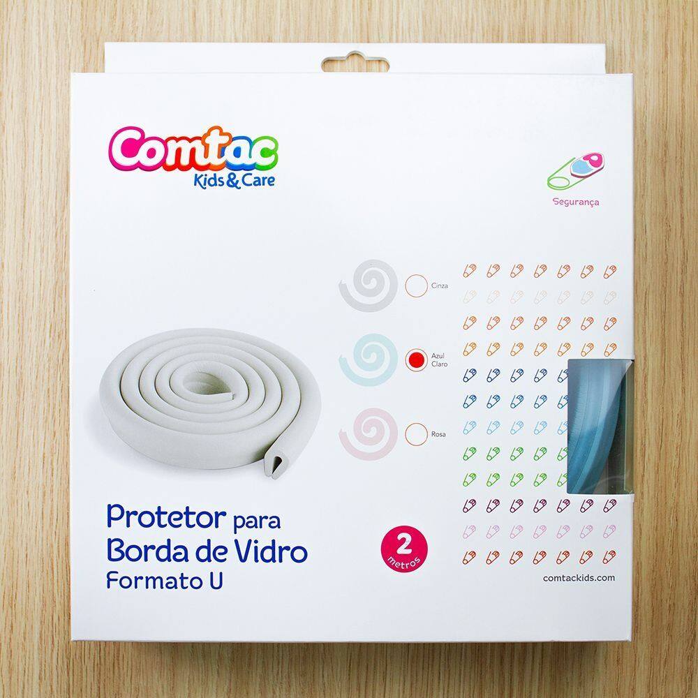 Protetor Para Borda De Vidro Formato U Comtac Kids 4219