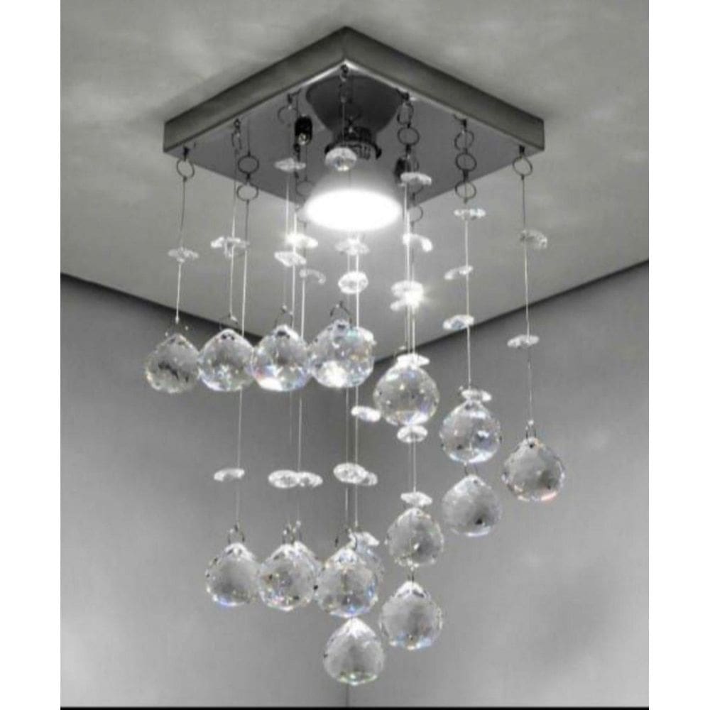 Lustre para sala, quarto, banheiro, hall, Cristal k9 base 14x14