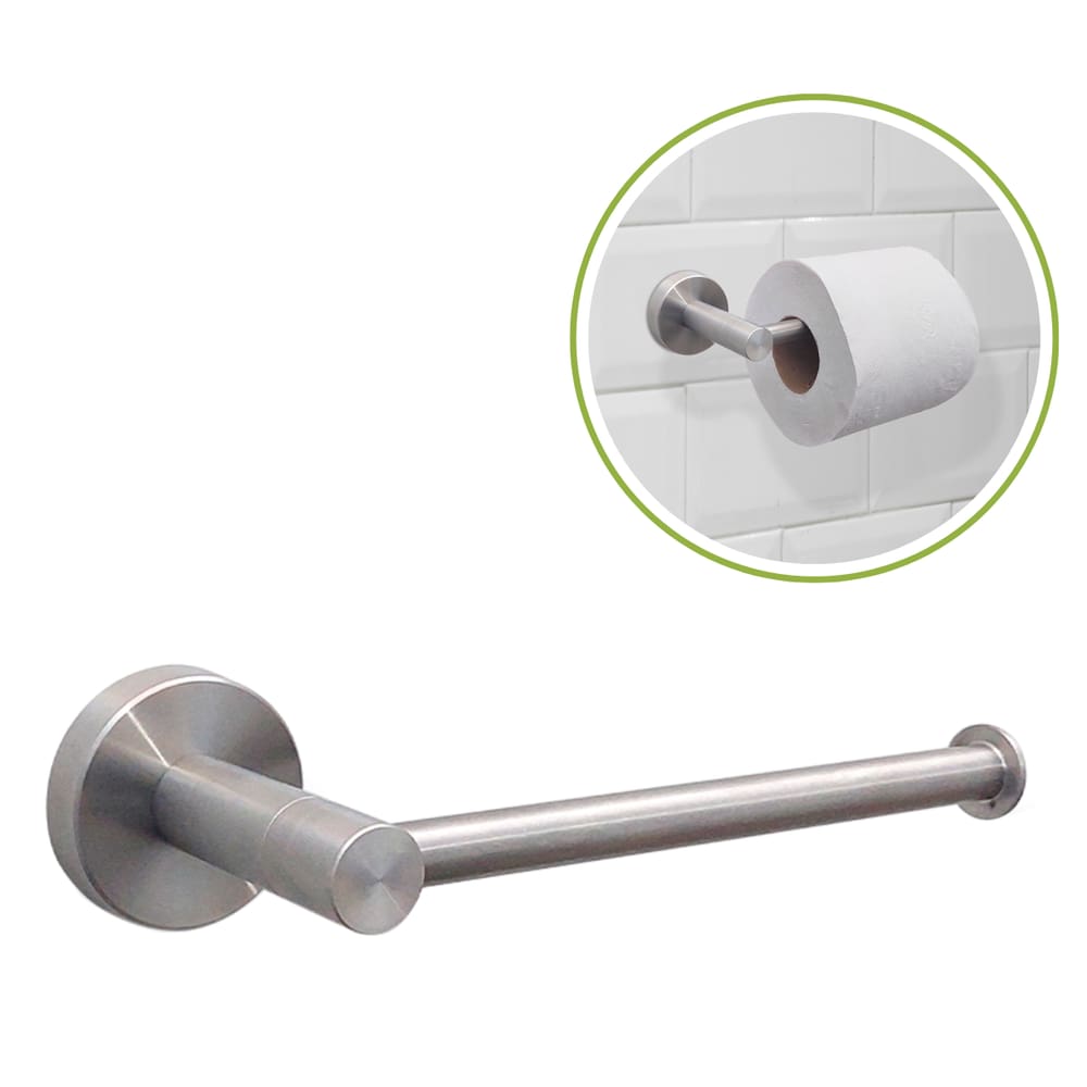 Porta Papel Higiênico Premium Luxo Inox Parede 17Cm Flvx