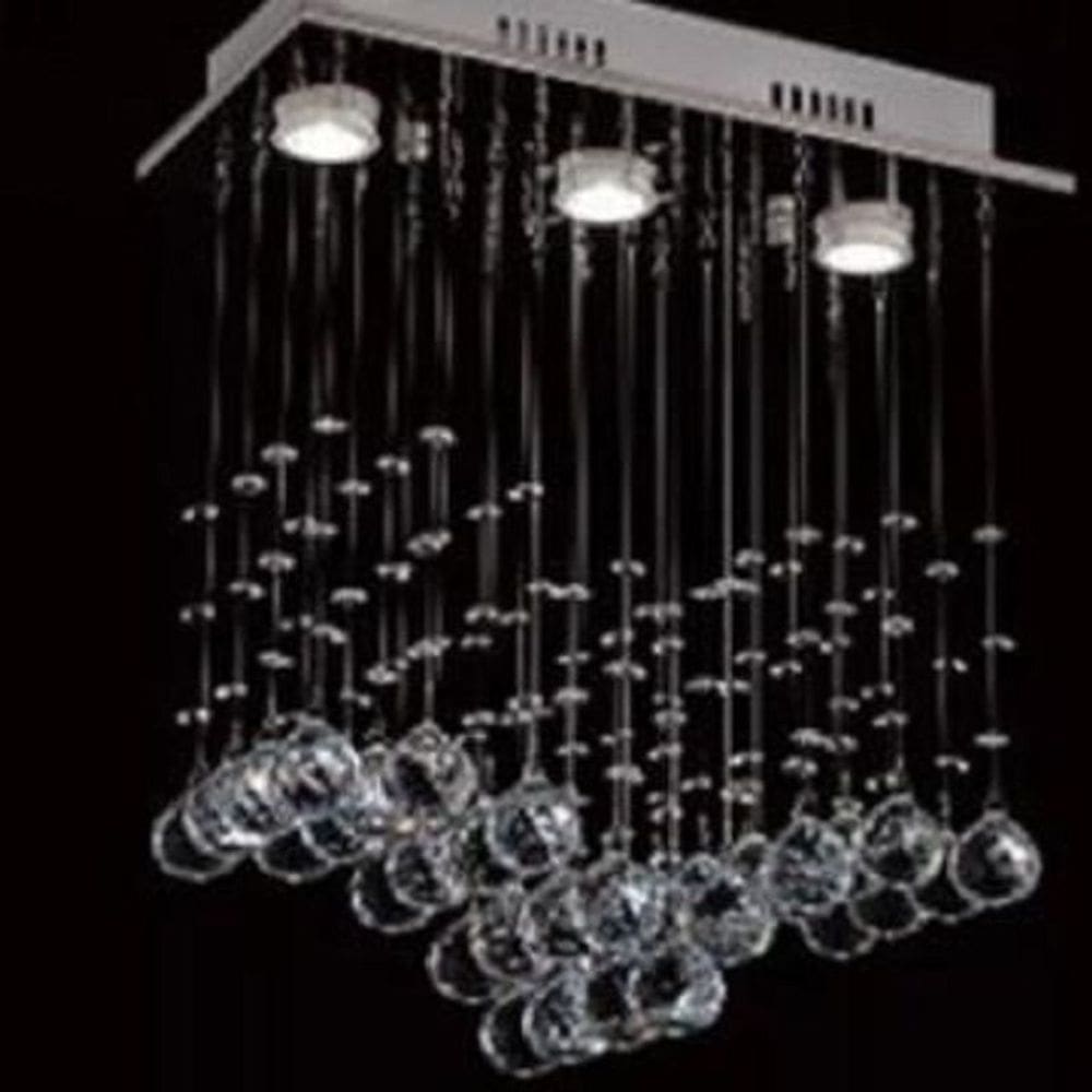 Lustre Para Sala, Cozinha, Sala De Jantar Cristal Base 18x70