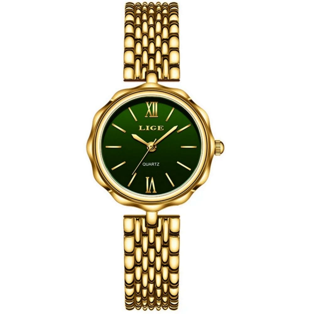 Relógio de Quartzo Feminino Casual Pulseira em Aço inoxidavel Impermeavel