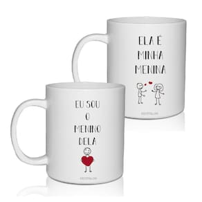 Kit 2 Canecas Acrílico - Casal - Para Dia Dos Namorados