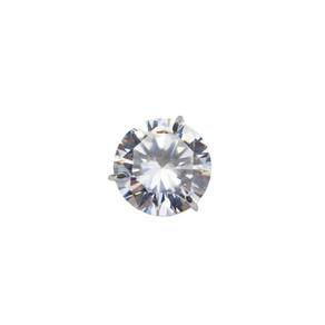 Pingente Redondo Zircônia 7 Mm Em Ouro Branco