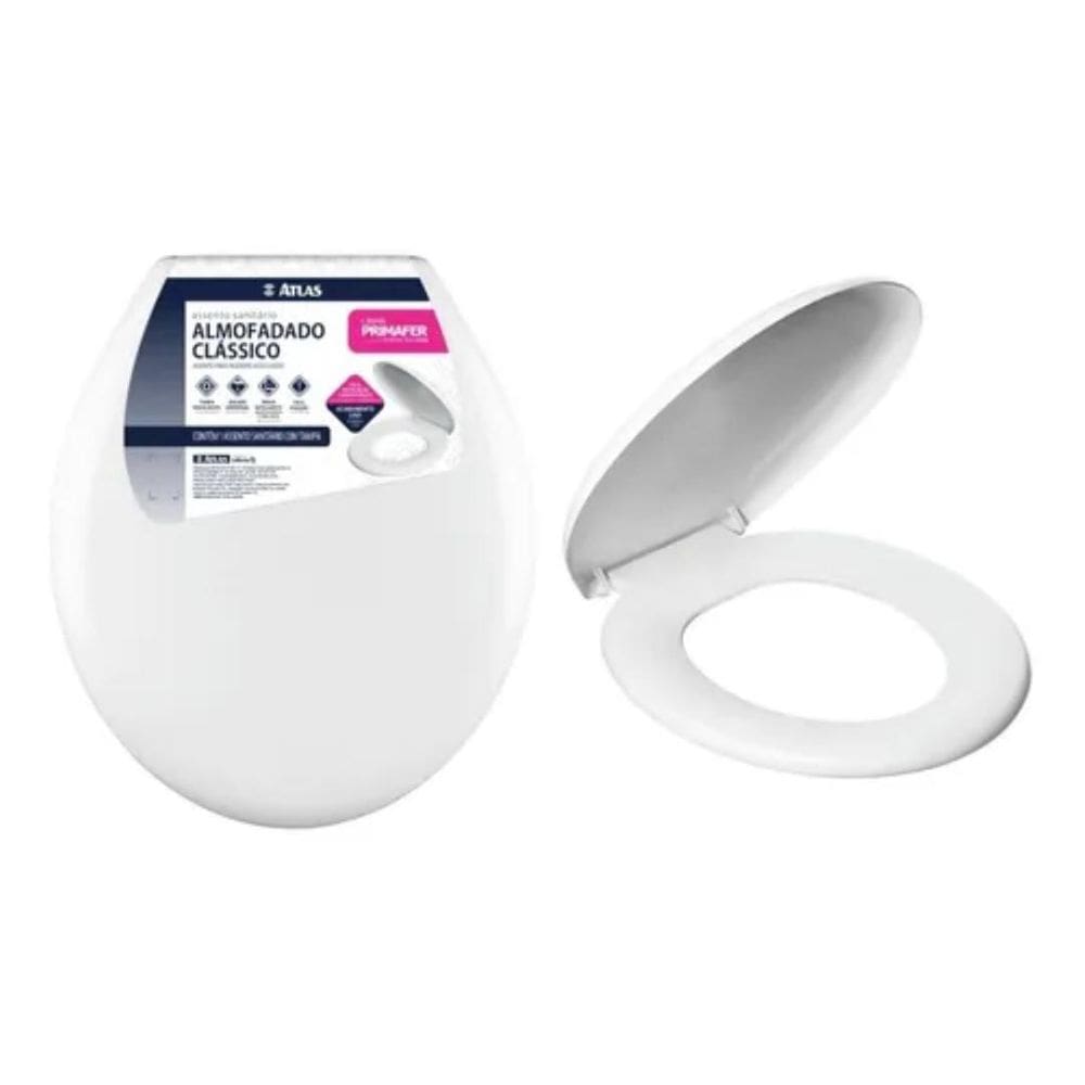 Kit 6 Assento Sanitário Preto Almofadado Fofinho Tampa Vaso