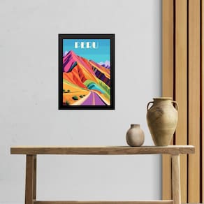 Quadro Decorativo Peru Travel Poster 33X24Cm