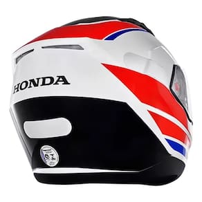 Capacete Honda New HF2 Branco/Vermelho Tamanho 58 Genuíno