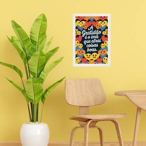 Quadro Decorativo A Gratidão É Um Imã 24X18Cm