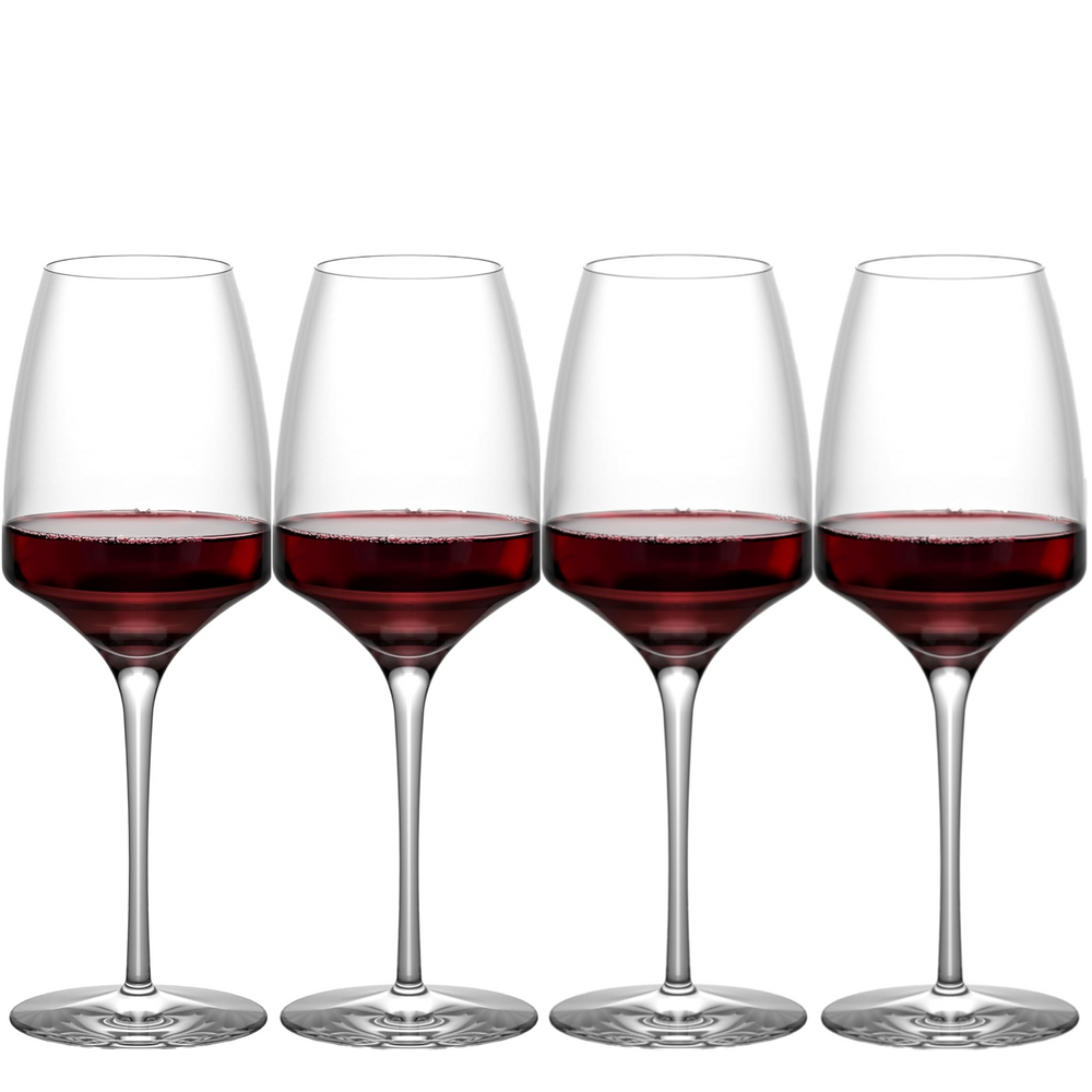 4 Taças de Cristal Para Vinho Água Eleganza Fracalanza 630ml