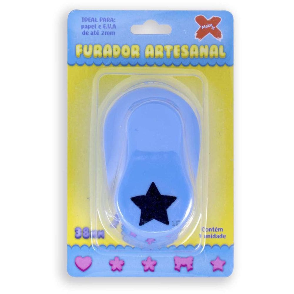 Furador Papel E Eva Gigante Estrela 38Mm