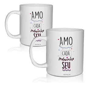 Kit 2 Canecas Acrílico Pedacinho - Para Dia Dos Namorados