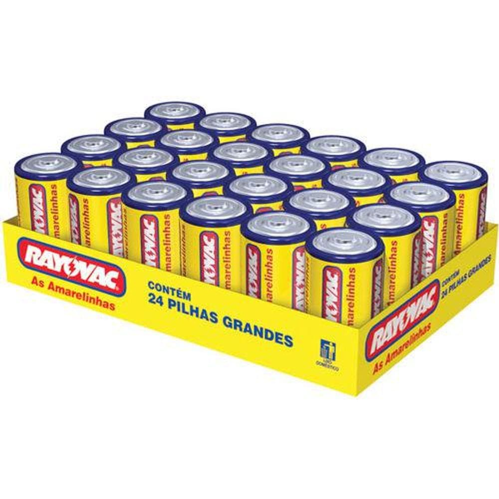 Pilha Rayovac Amarelinha Média com 24
