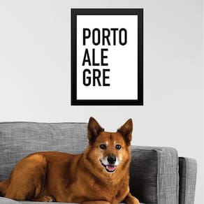 Quadro Decorativo Tipografia Porto Alegre 45X34Cm