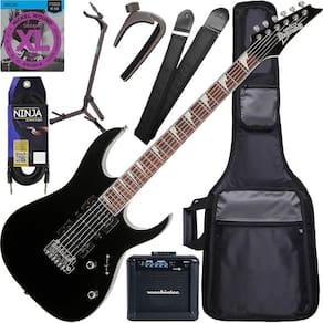 Kit Guitarra Ibanez Gio Grg-170Dx Hsh Black Night Bkn Gx04