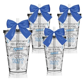 Kit 4 Copos Convite Twister Personalizado Pajem - Presente