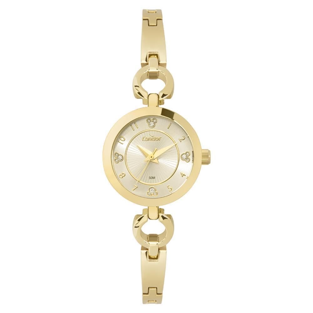 Relógio Condor Feminino Ref: Co2035Nog/5X Dourado Bracelete