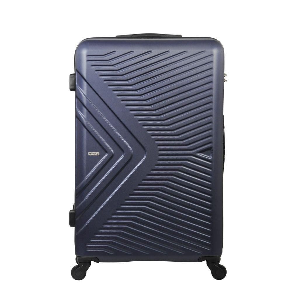 Mala De Bordo Pequena Em Abs Yins 21147 Rodas Giro 360º Cadeado Integrado Azul Marinho P
