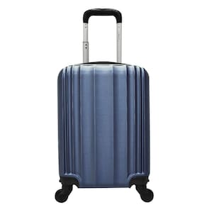 Mala De Bordo Pequena Em Abs Yins 21023 Cadeado Integrado Rodas Giro 360º Azul Pp