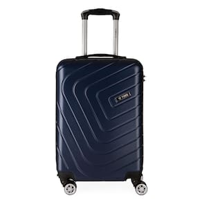 Mala De Bordo Pequena Em Abs Yins Ys21158 Cadeado Integrado Rodas Duplas Giro 360º Azul P