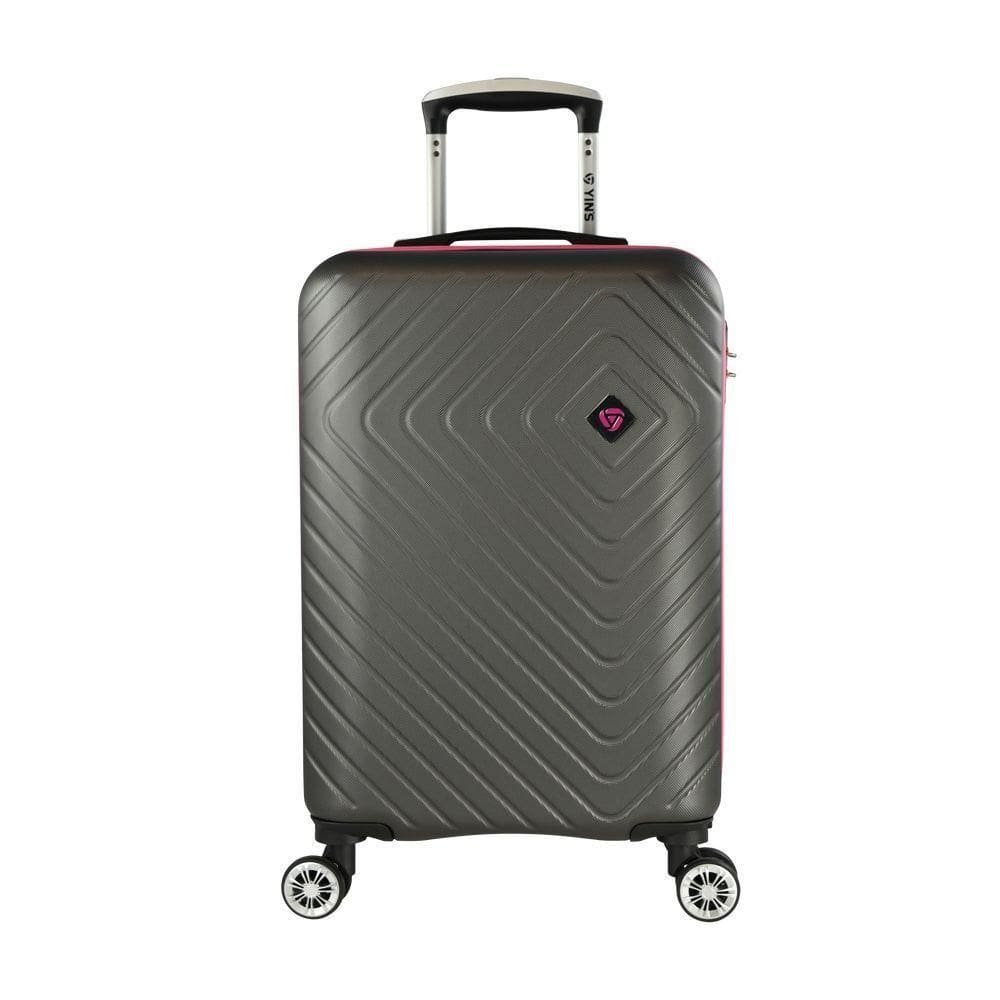 Mala De Bordo Pequena Abs Yins 21167 Cadeado Integrado Rodas Duplas Giro 360 Rosa Tam Pp