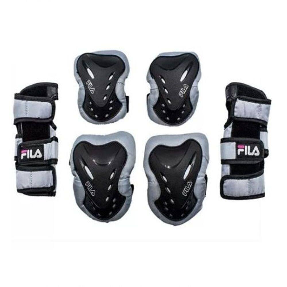 Kit De Proteção Fila Jr Girl Fp Gears Sl-bk-pk Tam Xp