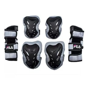 Kit De Proteção Fila Jr Girl Fp Gears Sl-bk-pk Tam Xp