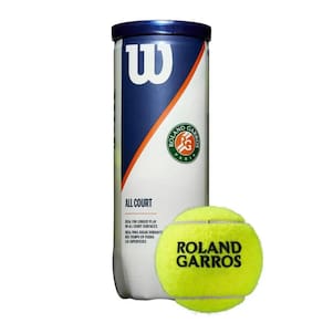 Kit 3 Bolas de Tênis Tubo Roland Garros Oficial All Court Profissional Wilson