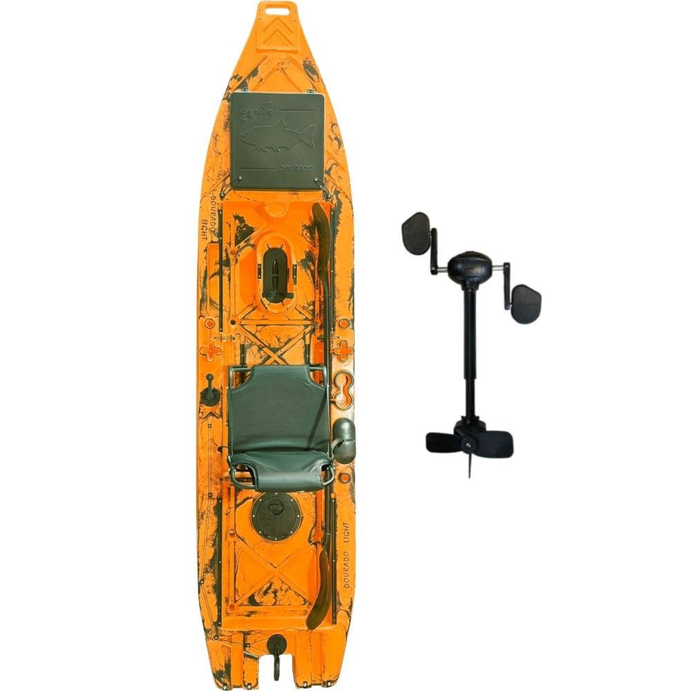 Caiaque Dourado Light com Pedal - Caiaker - Laranja