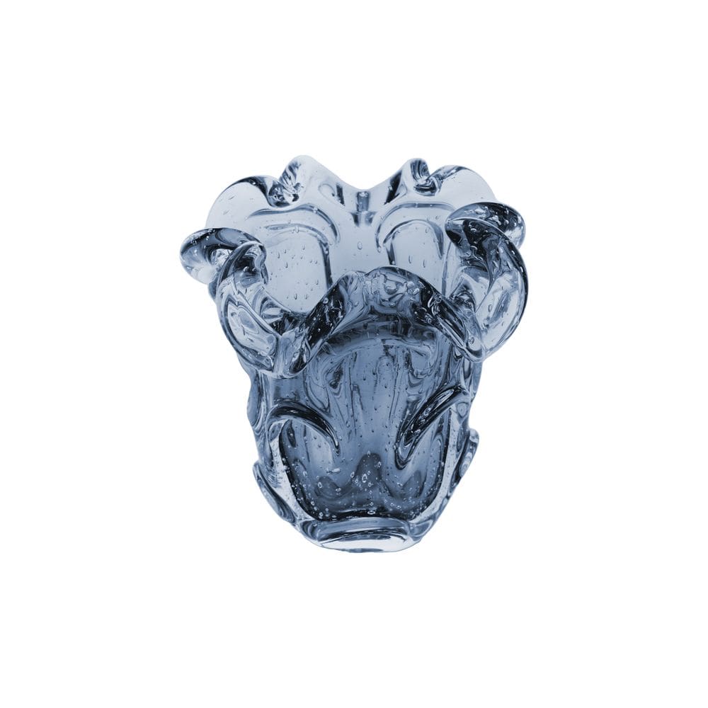 VASO DE VIDRO ITALY AZUL 11,5cm x 13cm