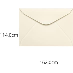 Envelope Carta Colorido 114x162 Creme Marfim 80g 100unid