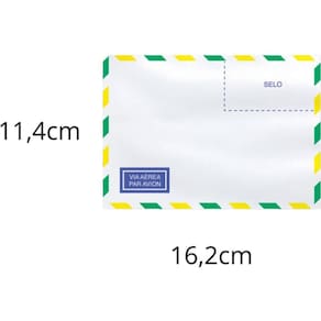 Envelope Comercial 114x162 63grs. c/RPC Aéreo 1000unid