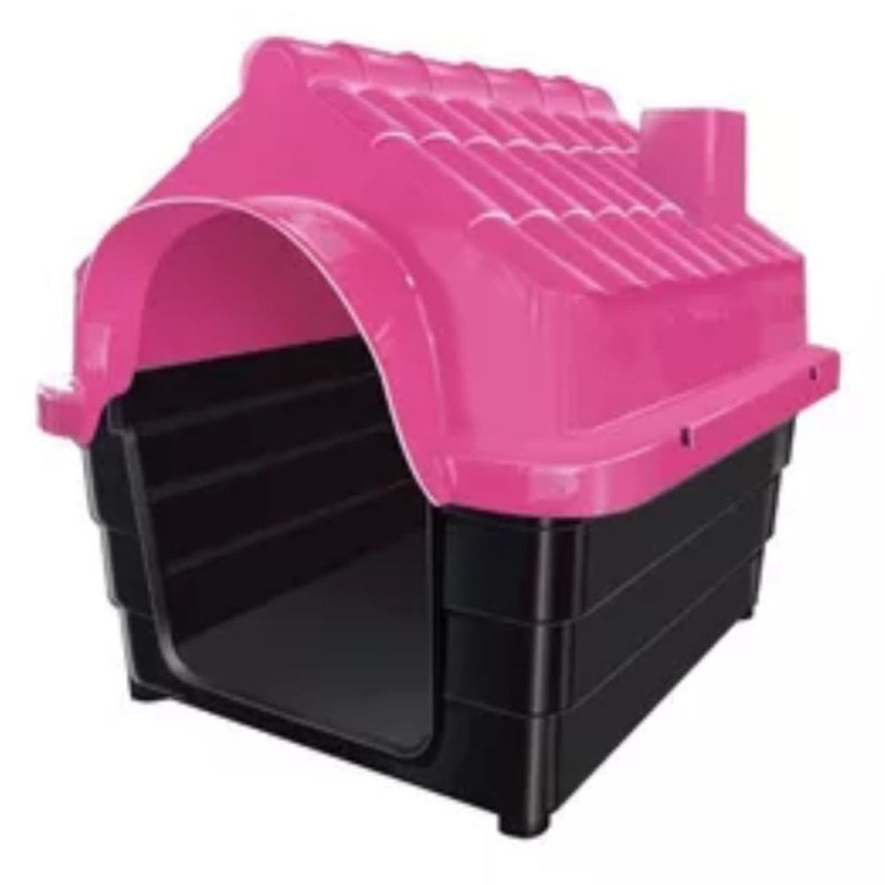 Casa Casinha Cachorro Gato Pet N3 Plástico Preminum Rosa