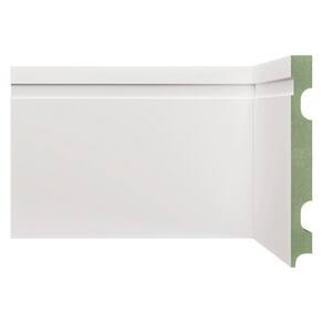 Kit Rodapé de MDF 10 Barras Frisadas de 15cm x 2,40m Rende 24 Metros Moldufama Branco