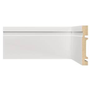 Kit Rodapé de MDF 10 Barras Frisadas de 10cm x 1,80m Rende 18 Metros Moldufama Branco