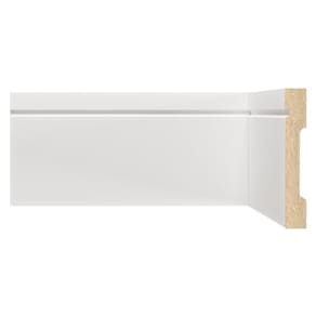 Kit Rodapé de MDF 10 Barras Frisadas de 10cm x 2,40m Rende 24 Metros Moldufama Branco