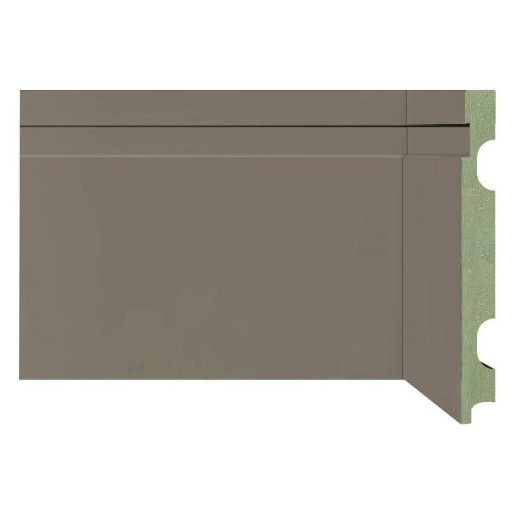 Kit Rodapé de MDF 20 Barras Frisadas de 15cm x 2,40m Rende 48 Metros Moldufama Cinza Titanium