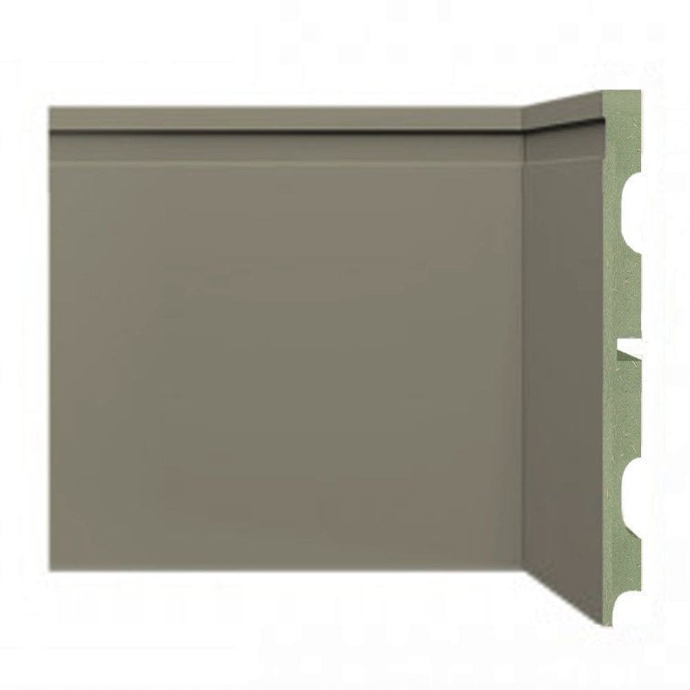 Kit Rodapé de MDF 40 Barras Frisadas 20cm x 2,40m Rende 96 Metros Moldufama Cinza Titanium