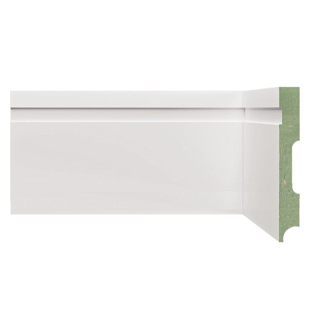 Kit Rodapé de MDF 3 Barras Frisadas de 12cm x 2,40m Rende 7,2 Metros Moldufama Branco