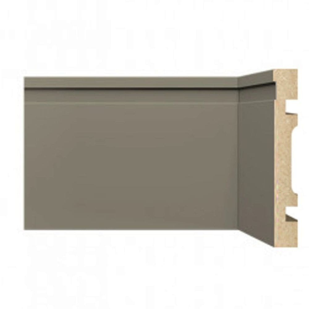 Kit Rodapé de MDF 15 Barras Frisadas de 10cm x 2,40m Rende 36 Metros Moldufama Cinza Titanium