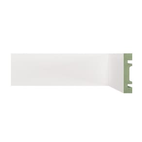 Kit Rodapé de MDF 10 Barras Lisas de 7cm x 2,40m Rende 24 Metros Moldufama Branco