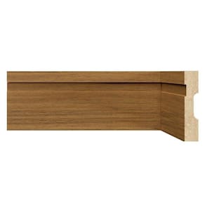 Kit Rodapé de MDF 15 Barras Frisadas de 10cm x 2,40m Rende 36 Metros Moldufama Cedro