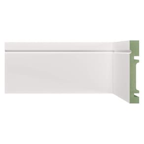 Kit Rodapé de MDF 10 Barras Frisadas de 10cm x 2,40m Rende 24 Metros Moldufama Branco