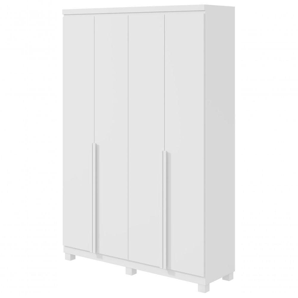 Guarda-roupas 4 Portas 2 Gavetas 100% Mdf Alonzo Sem Espelho E Com Pés - Lopas Branco