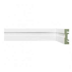 Kit Rodapé de MDF 30 Barras Frisadas de 5cm x 2,40m Rende 72 Metros Moldufama Branco