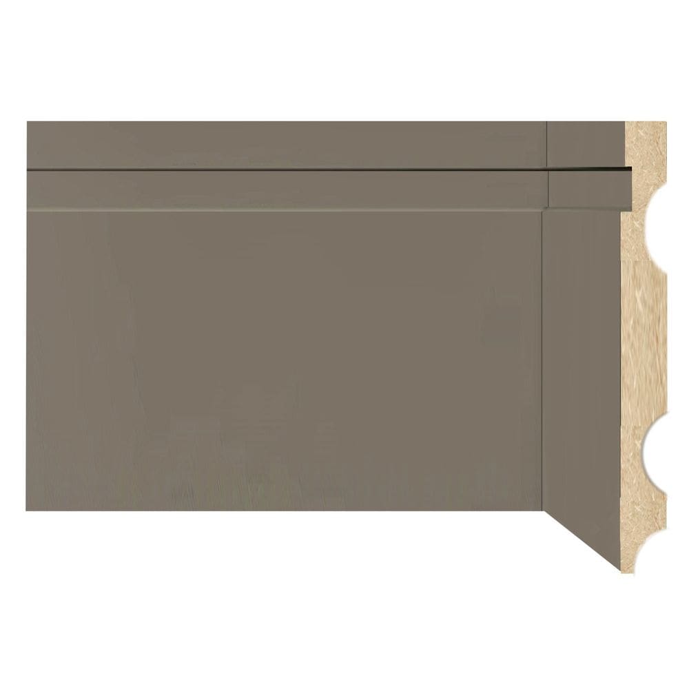 Rodapé de MDF Frisado de 15cm x 2,40 Rende 2,4 Metros Moldufama 1502 Cinza Titanium