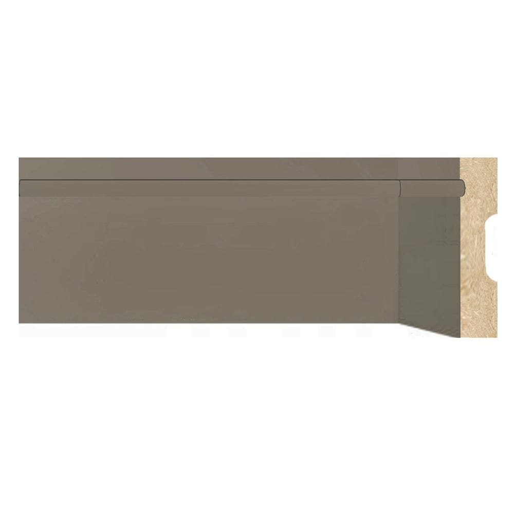 Rodapé de MDF Frisado de 5cm x 2,40m Rende 2,4 Metros Moldufama 1003 Cinza